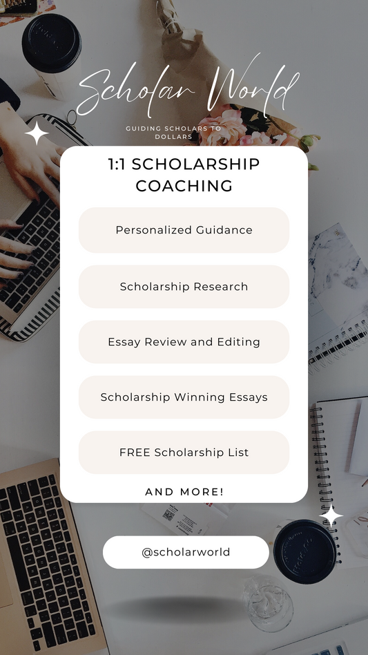 1:1 Scholarship Coaching Session for Students