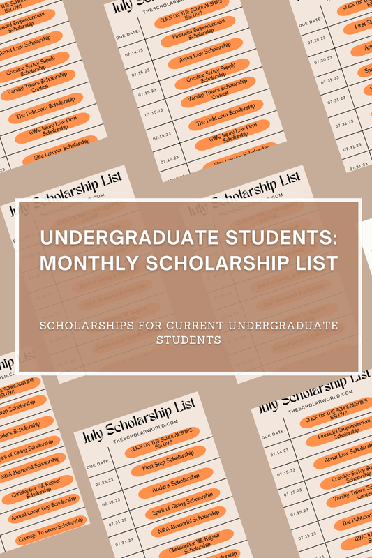 Undergraduate Student: Monthly Scholarships Subscription